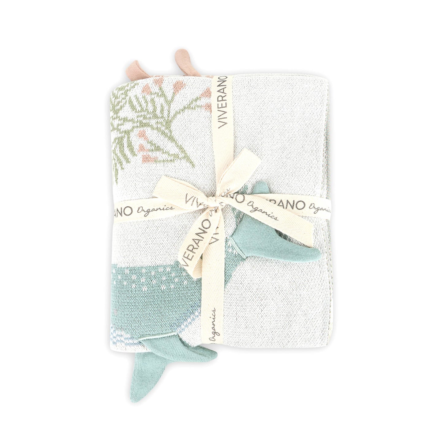 Ocean Jellyfish 3D - Organic Jacquard Knit Baby Blankets