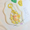 labubu Beaded keychain bag charm flocked