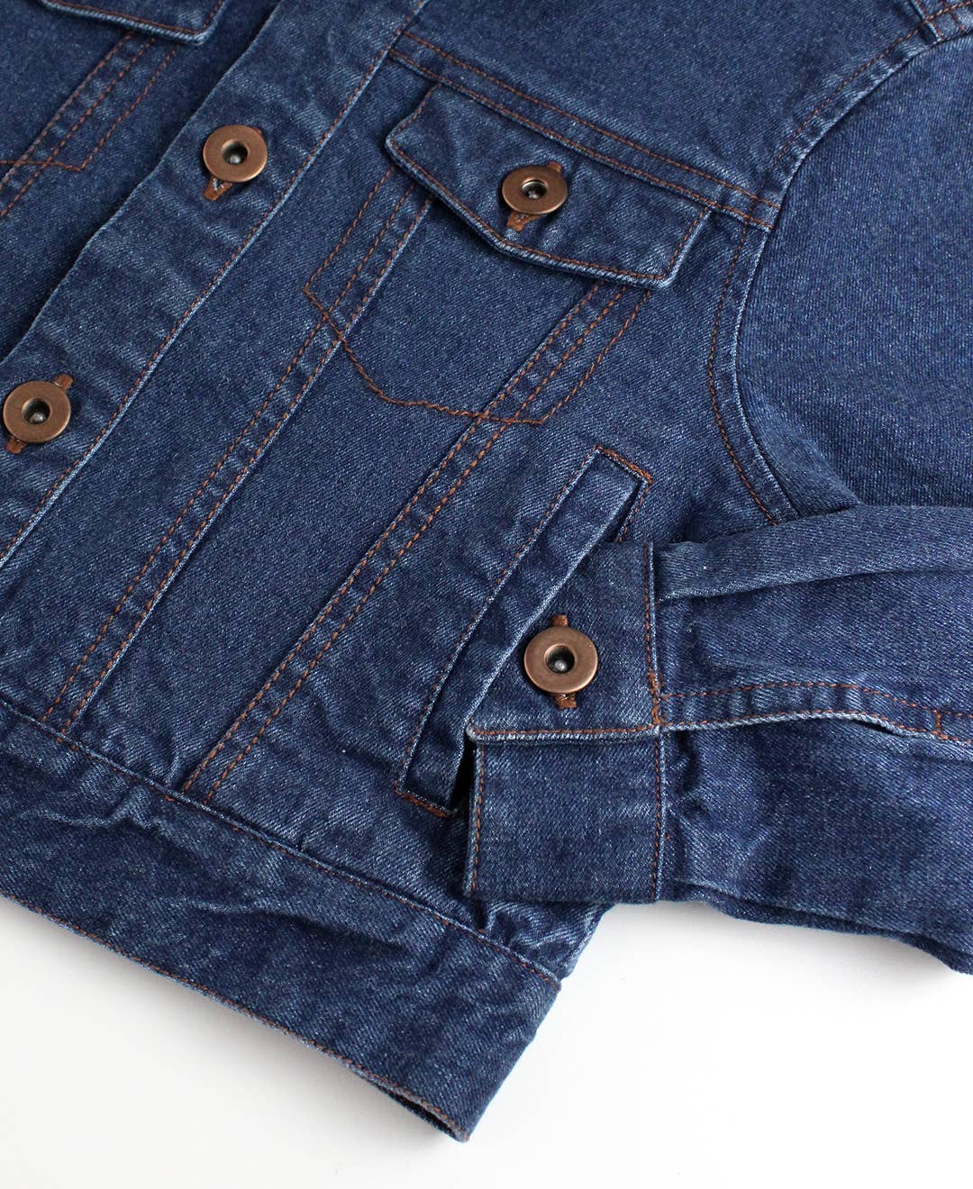 Boys Medium Wash Denim Jacket: Blue