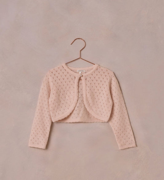 Bolero Jacket Pointelle knit blush