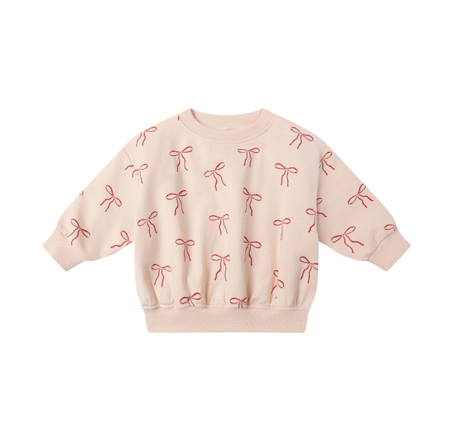 RELAXED FLEECE SWEATSHIRT+   SWEATPANT SET || RED BOWS