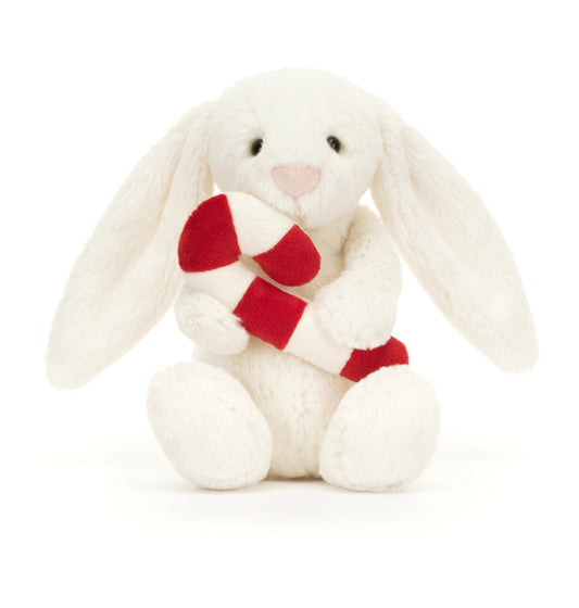 Bashful Bunny with Candy Cane