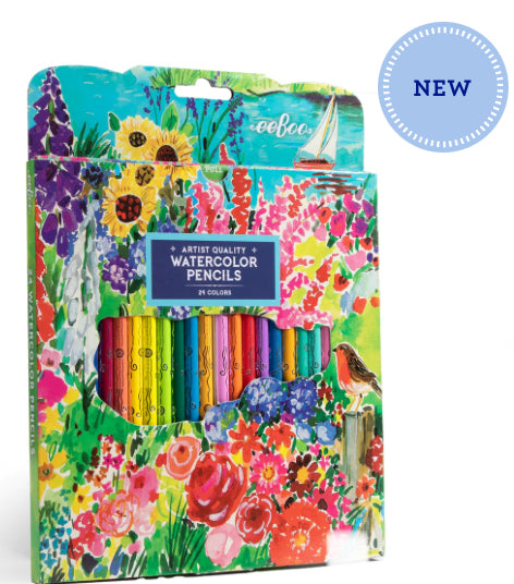 24 Watercolor Pencils & Matching Watercolor Paper Pads