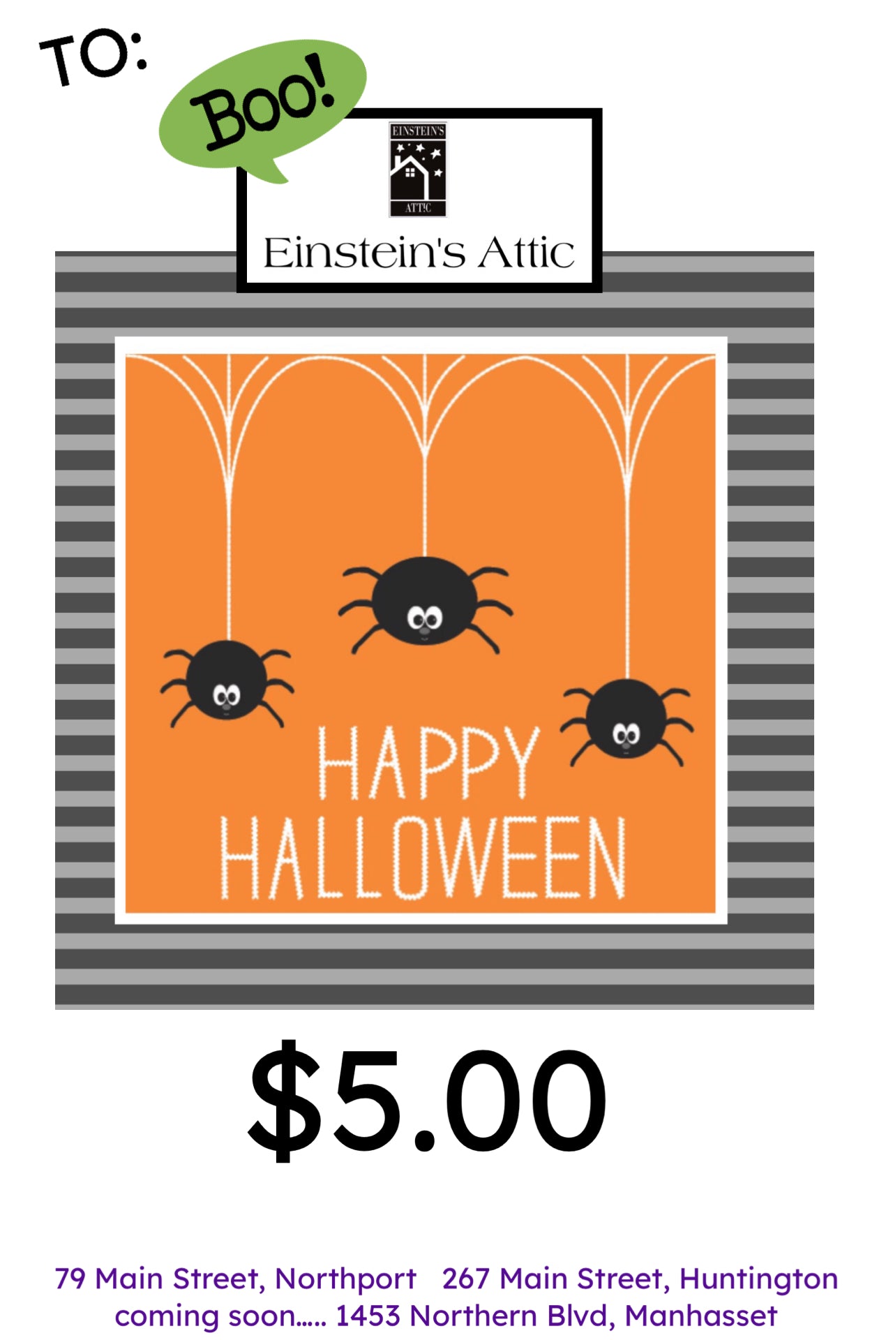 Gift Certificates Halloween