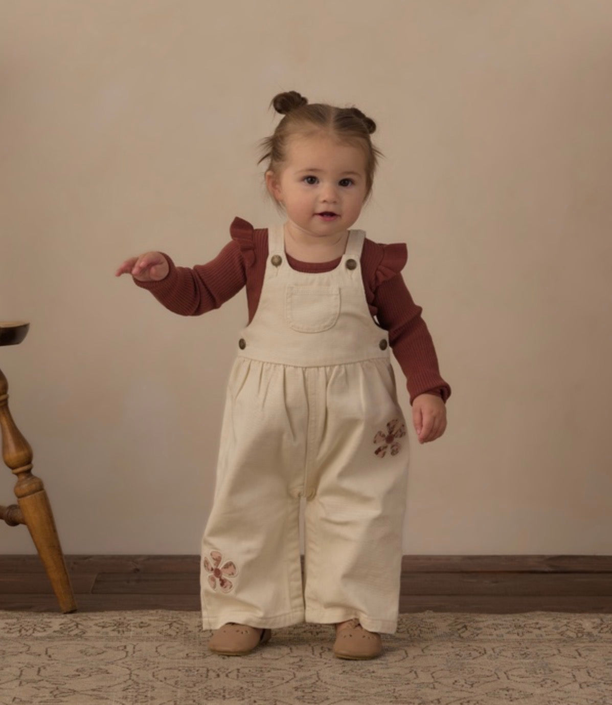 WIDE LEG OVERALL DAISY PATCHES