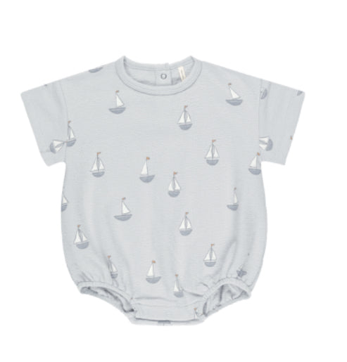 Relaxed Bubble Romper Sailboats