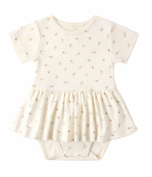 POINTELLE SKIRTED BODYSUIT PETIT FLEUR