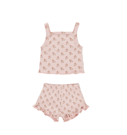 EVIE TANK + SHORTIE SET || Roses