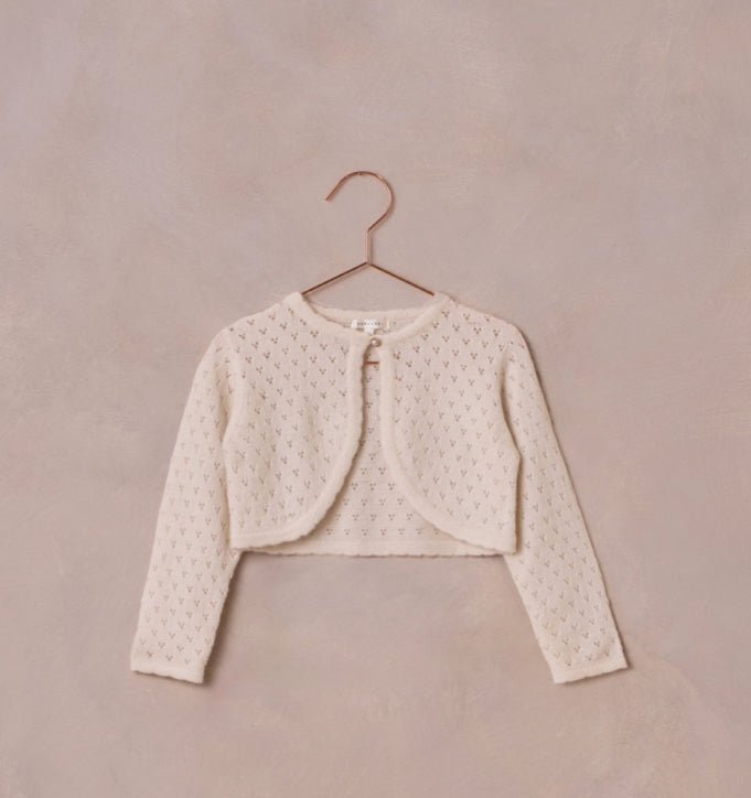 Bolero Jacket Pointelle knit ivory