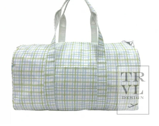 WEEKENDER - Classic Plaid GREEN Duffel Bag