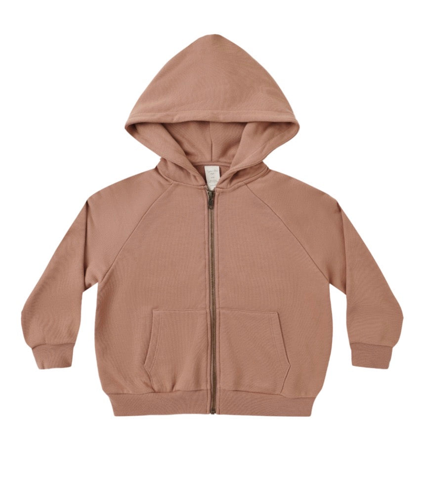 ZIP RAGLAN HOODIE CLAY