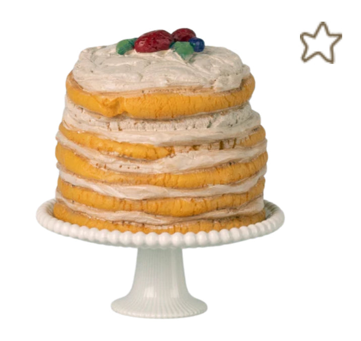 Party cake and cake stand, Mouse - Off white