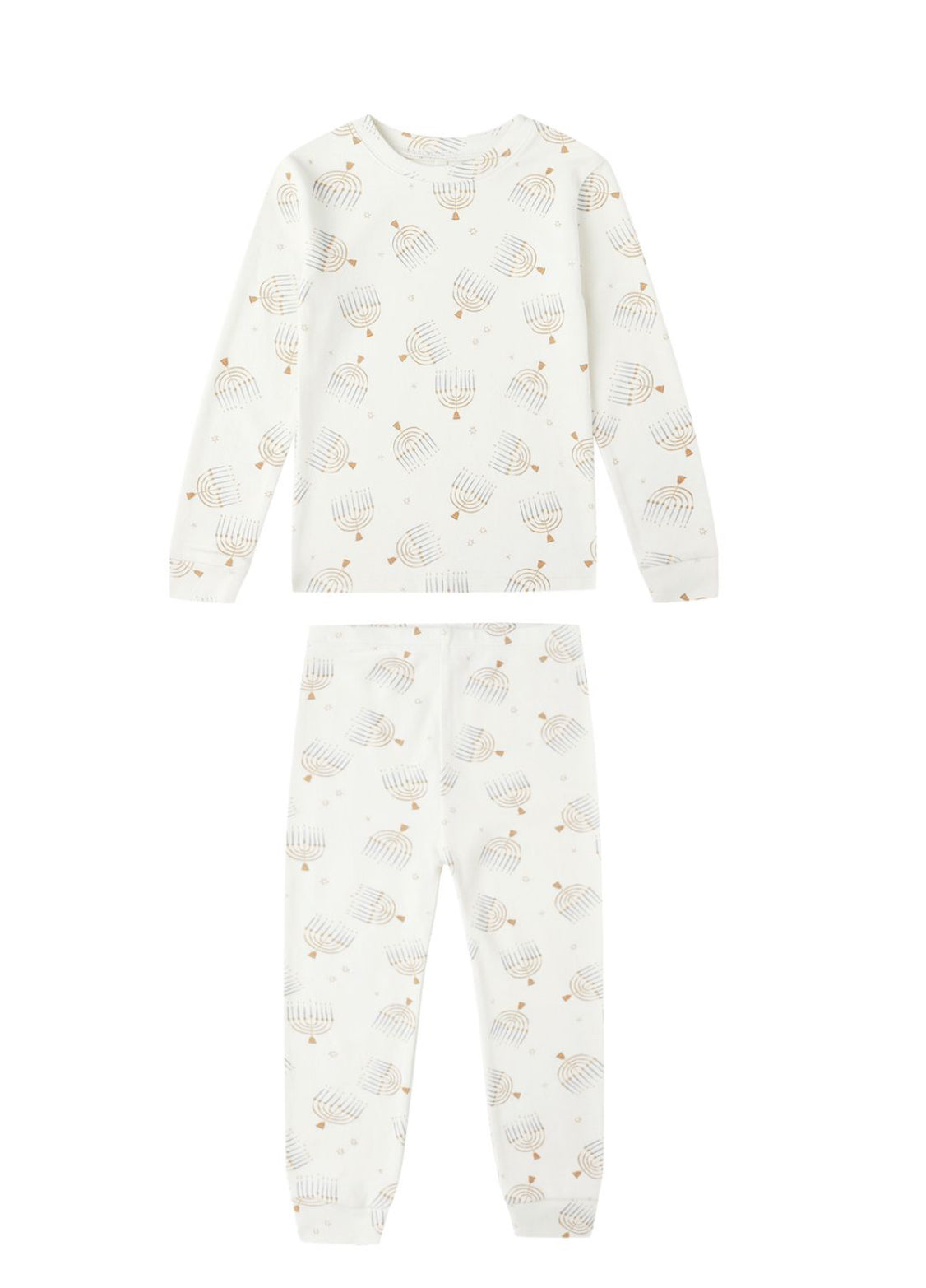HANUKKAH ORGANIC LONG JOHN PAJAMAS ||