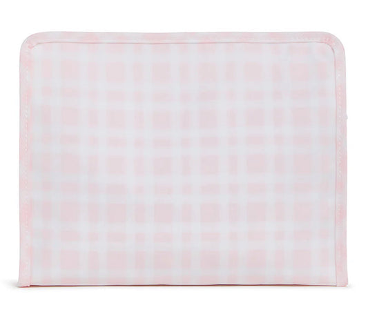ROADIE LARGE ZIP POUCH - PIMLICO PLAID PINK