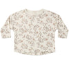 LONG SLEEVE TEE FLORAL VINE + DRAWSTRING PANT DUSTY ROSE