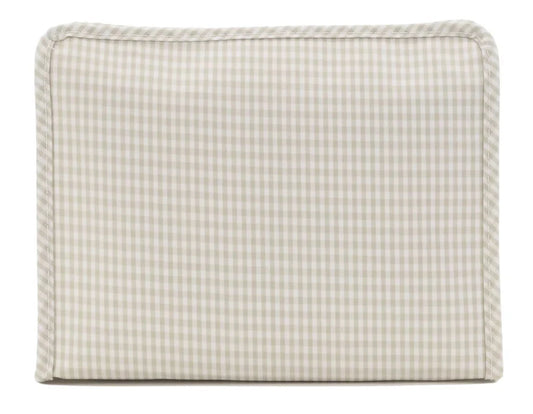 ROADIE LARGE Zip Pouch - GINGHAM PEARL GREY