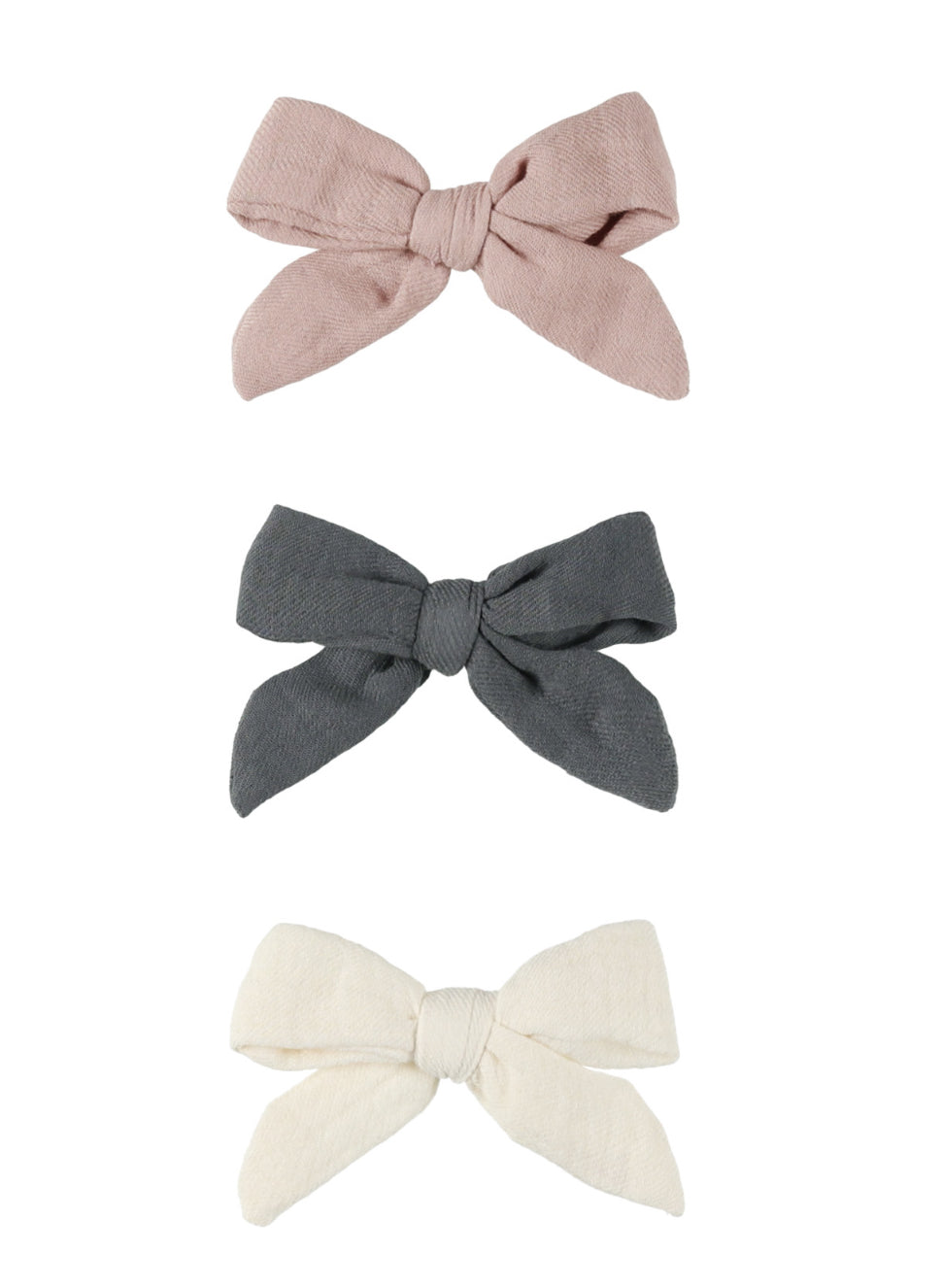 BOW, SET OF 3 || INDIGO, MAUVE, IVORY