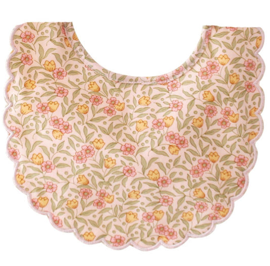 Scallop Bib Blossom Lily Pink