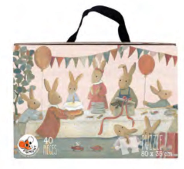 Giant Puzzle  Rabbit Family 40-piece Floor Puzzle