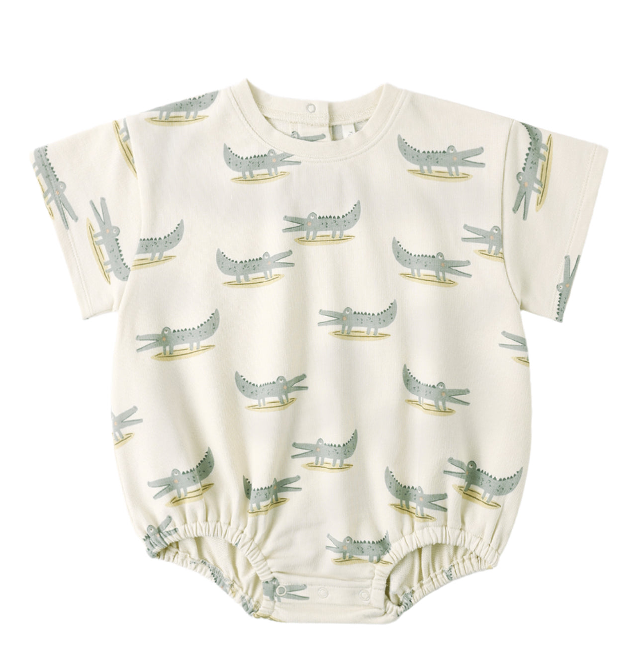 RELAXED BUBBLE ROMPER ALLIGATORS