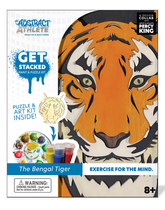 GET STACKED PAINT AND PUZZLE KIT - BENGAL TIGER