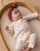 HIDDEN SNAP FOOTIE RED BOWS