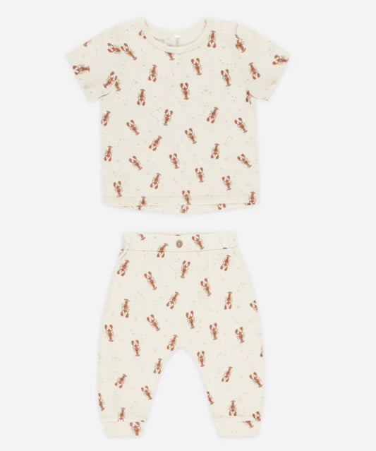 TEE + SLOUCH PANT SET || LOBSTERS