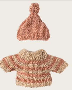 Pre-order Knitted sweater and hat, Big Sister mouse/ Deer