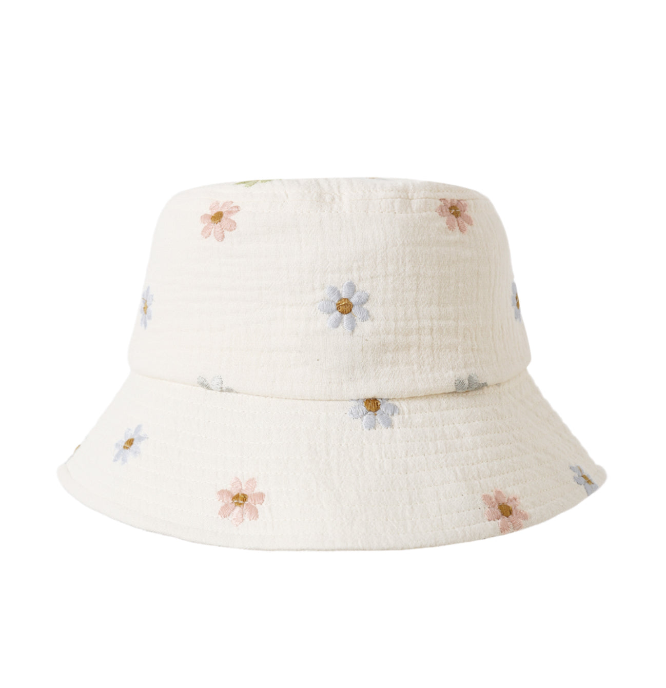 BUCKET HAT EMBROIDERED DAISIES