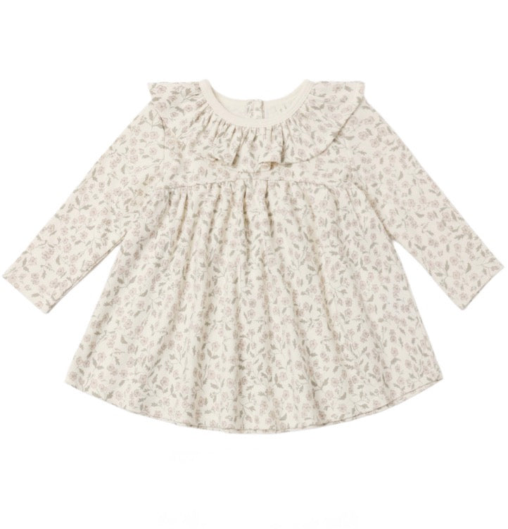 RUFFLE COLLAR JERSEY DRESS FLORET