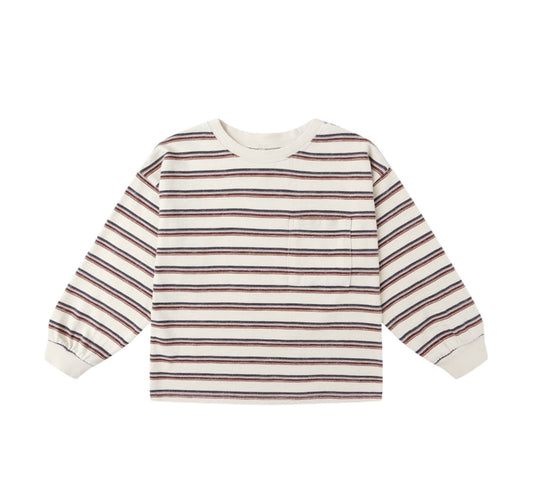 RELAXED LONG SLEEVE TEE || VINTAGE STRIPE