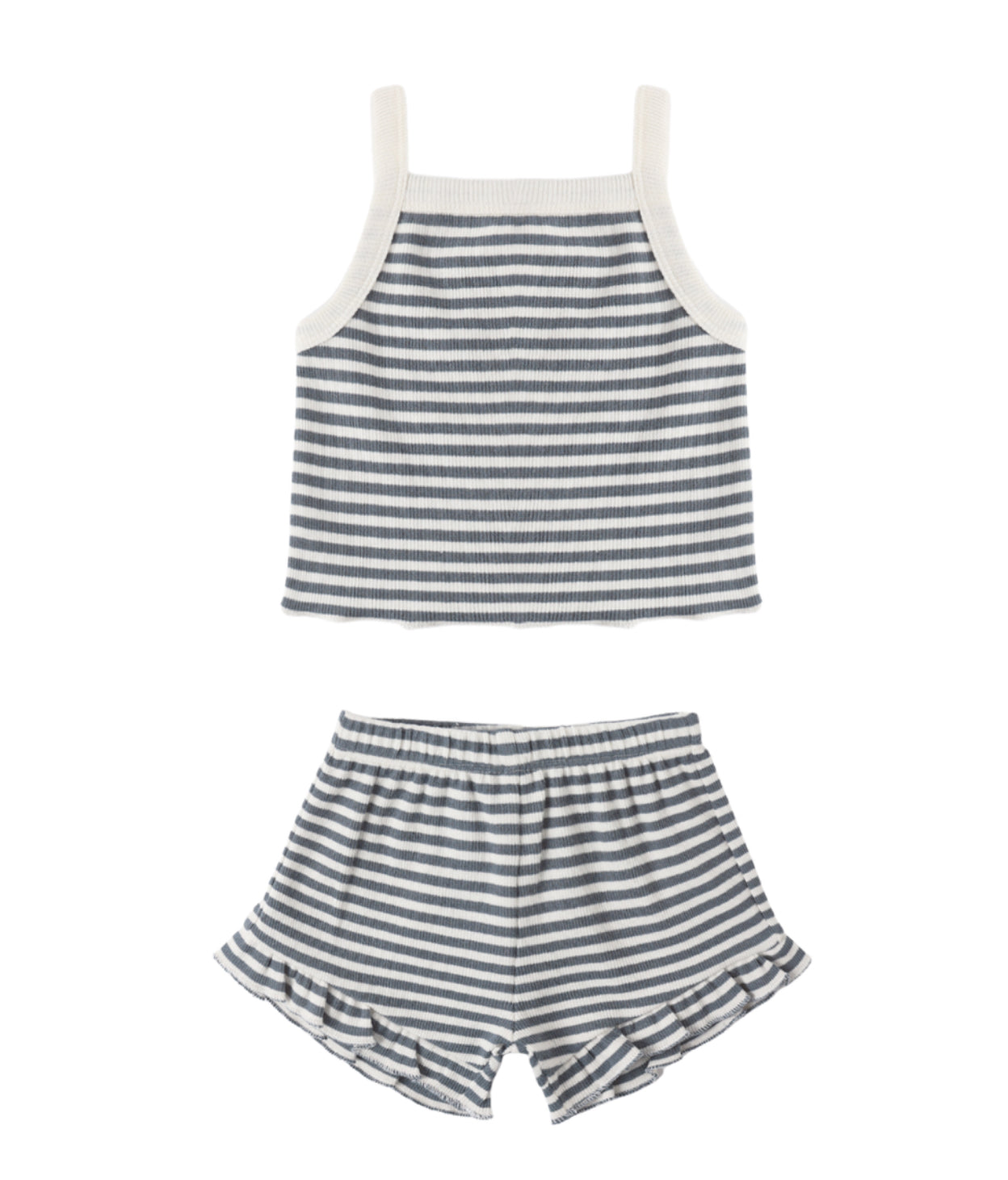 EVIE TANK + SHORTIE SET OCEAN STRIPE
