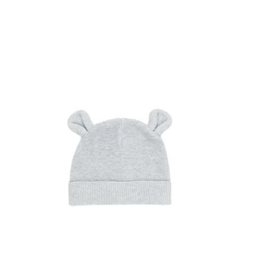 Baby Bear Beanie || Heathered Dusty Blue