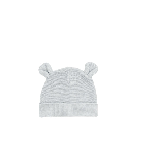 Baby Bear Beanie || Heathered Dusty Blue
