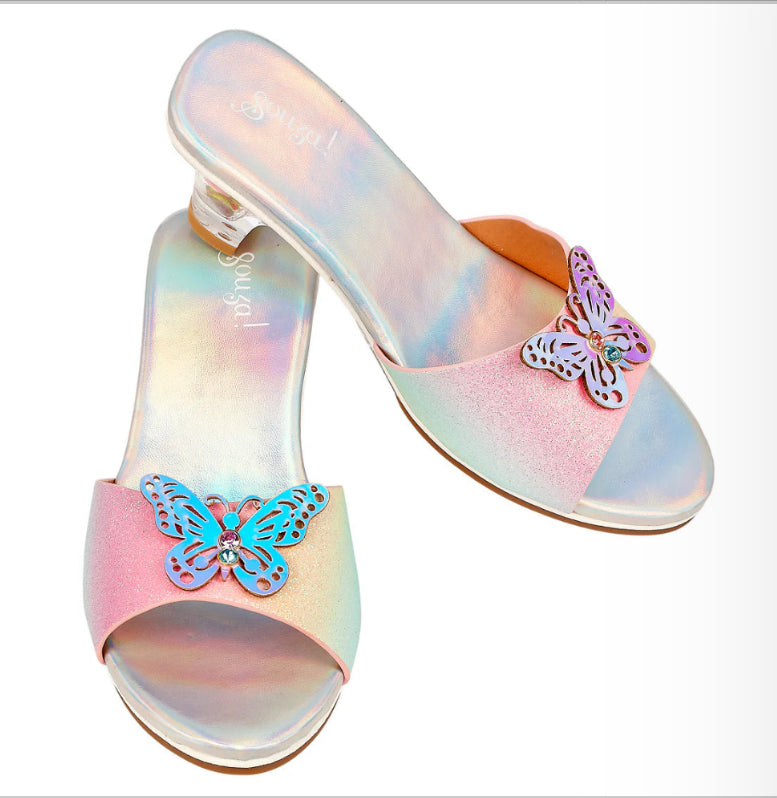 Slipper high heel Dress up shoe Ophelie Rainbow Butterfly