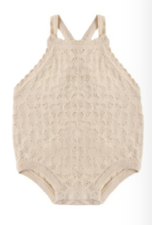 ANNIE KNIT ROMPER ECRU