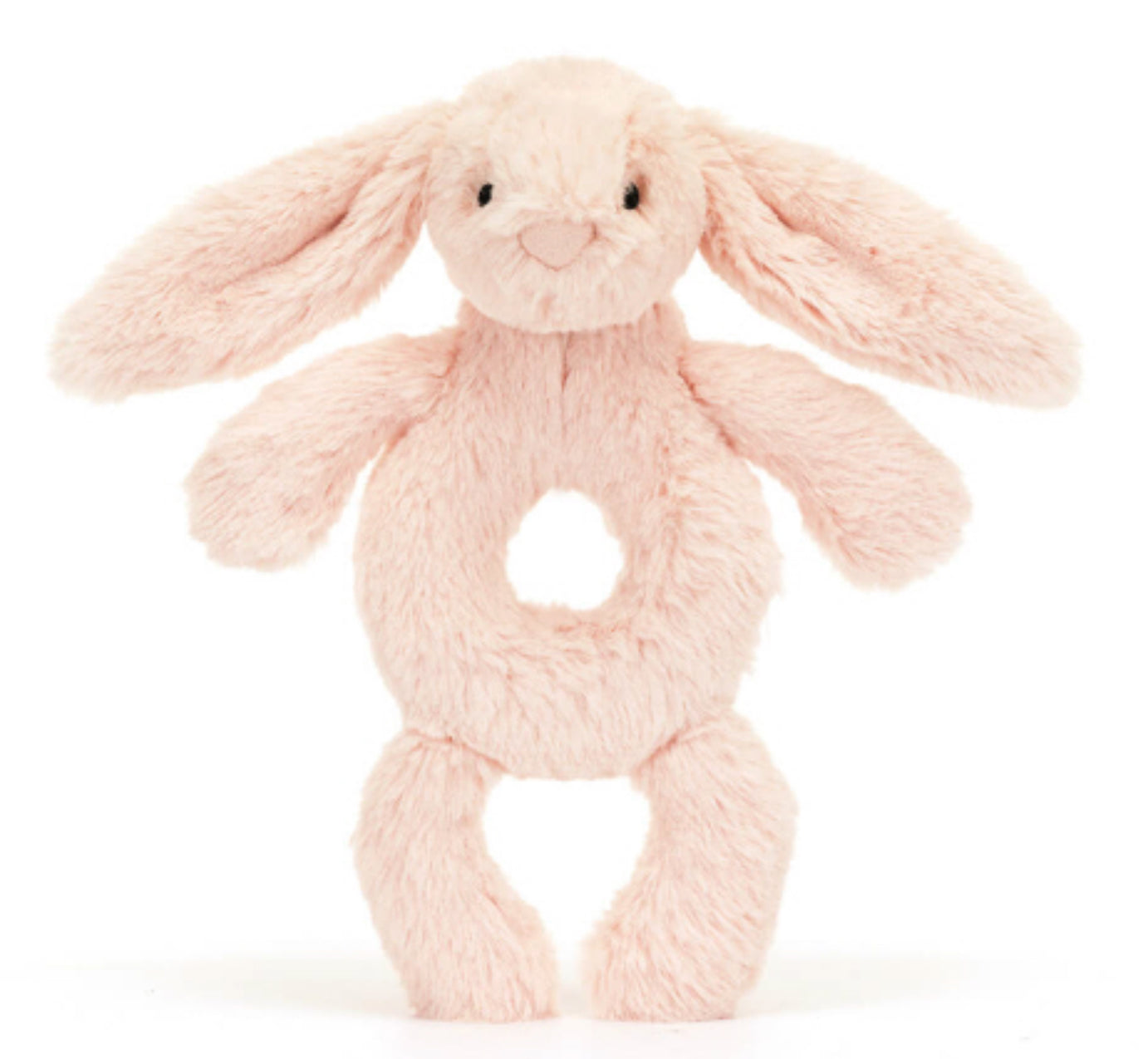 Jellycat Baby Bashful Blush Bunny Ring Rattle  (RECYCLED FIBERS)