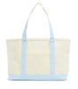 MEDIUM TOTE - COATED CANVAS GINGHAM MIST TRIM