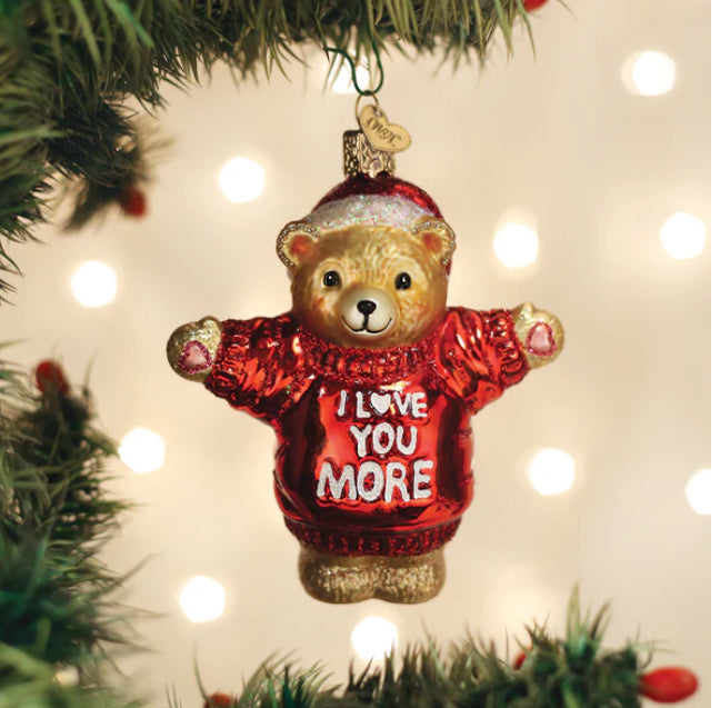 I Love You More Bear Ornament