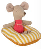 Rubber boat, Small mouse - Yellow stripe 11-1403-00