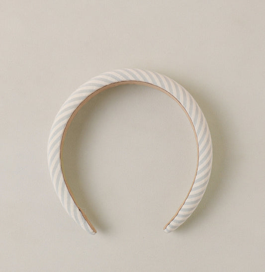 PADDED HEADBAND SKY STRIPE SEERSUCKER