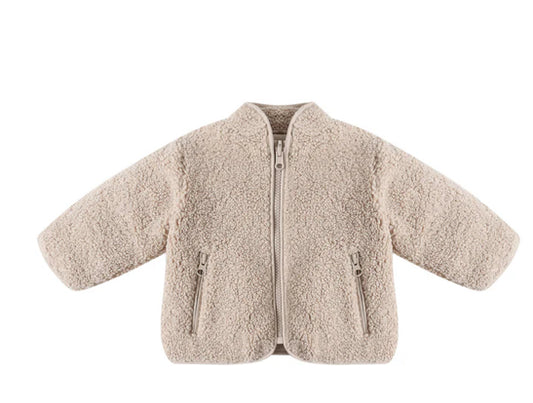 Shearling Zip Jacket || Oat