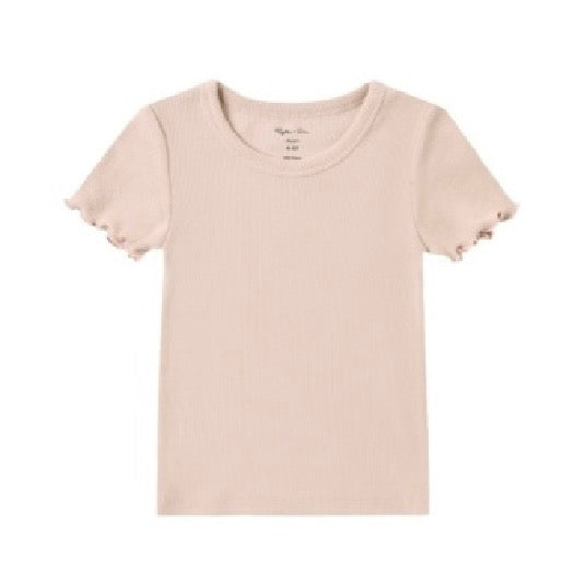 RIBBED BASIC TEE BLUSH