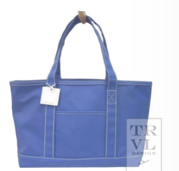 MEDIUM TOTE - COATED CANVAS BLUE BELL