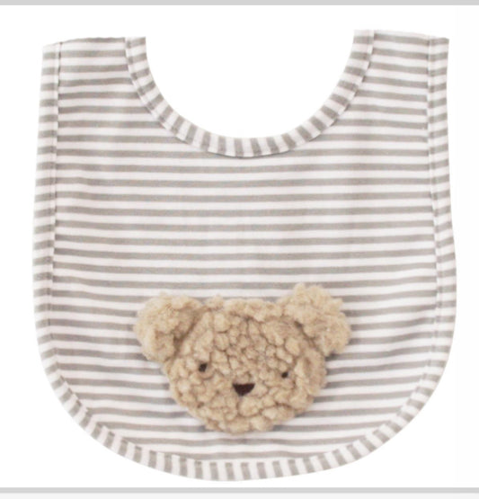 Sherpa Bear Bib Oatmeal