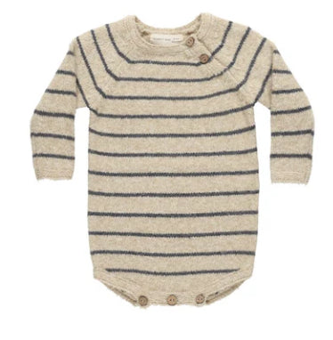 Riggens Romper 
Indigo Stripe