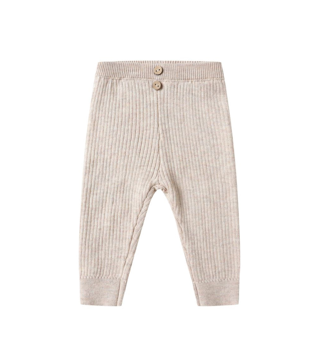 HEATHERED OATMEAL RIB KNIT PEPLUM TOP + LEGGING ||
