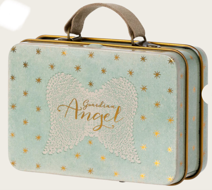 Angel Mouse in Suitcase