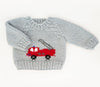 Fire Engine Crew Neck Sweater for Baby & Toddler