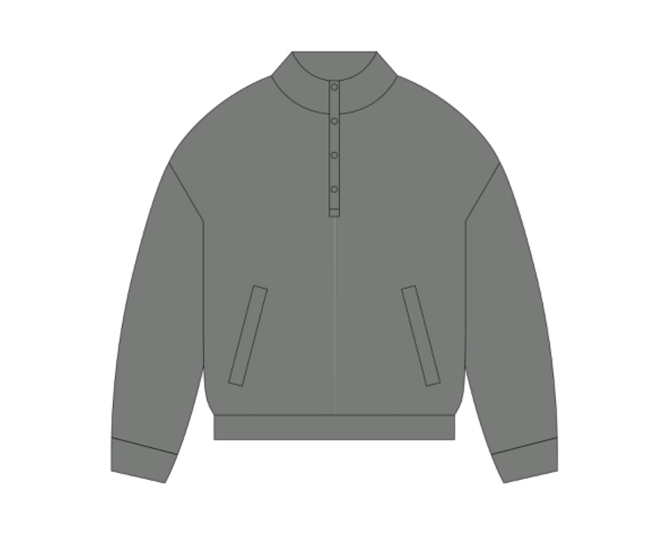 QUARTER-ZIP PULLOVER || FOREST